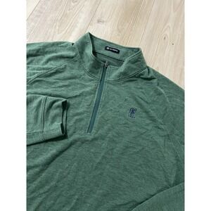 Turtleson 1/4 Zip Performance Golf Sweatshirt Mens Size 2XL Stretch Green